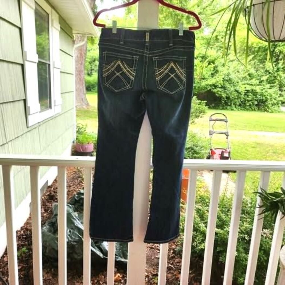 Ariat Denim Jeans 32S Blue Low rise Boot Cut Western Pant women Equestrian
